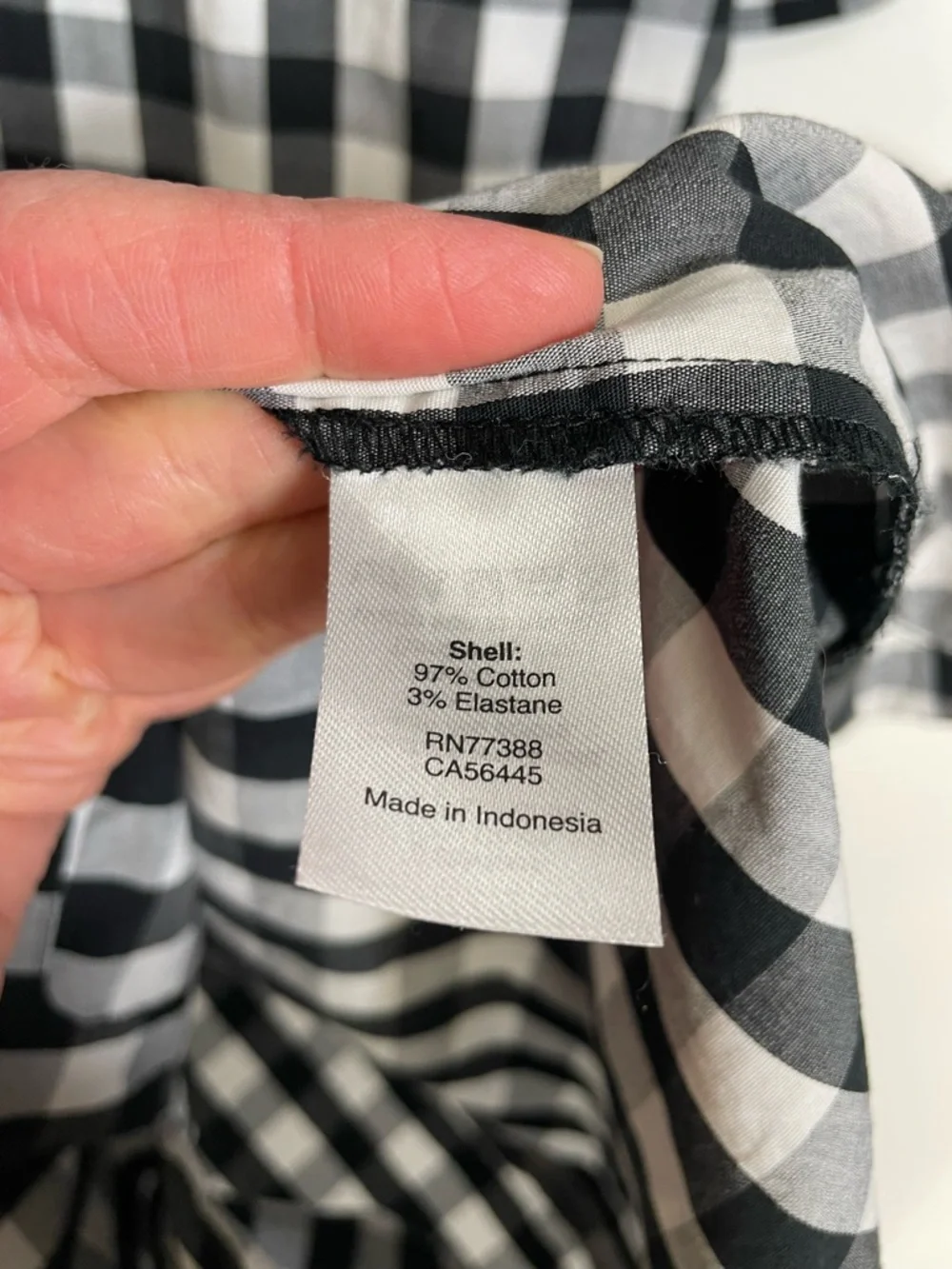 J. Crew Black and White Gingham Shift Dress w/ Tie Sleeves Size Medium